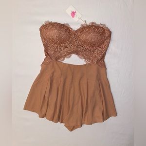 L’ATISTE blush pink cut out romper